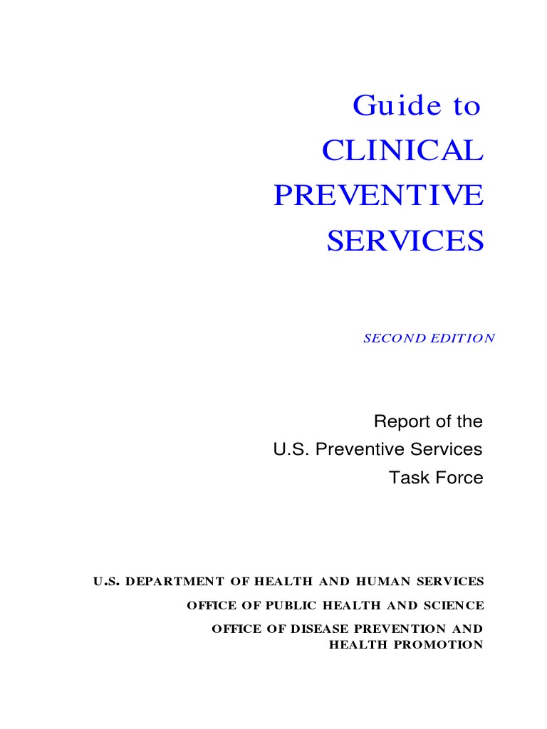 US Preventive Services Task Force Guide To Clinical Preventive
