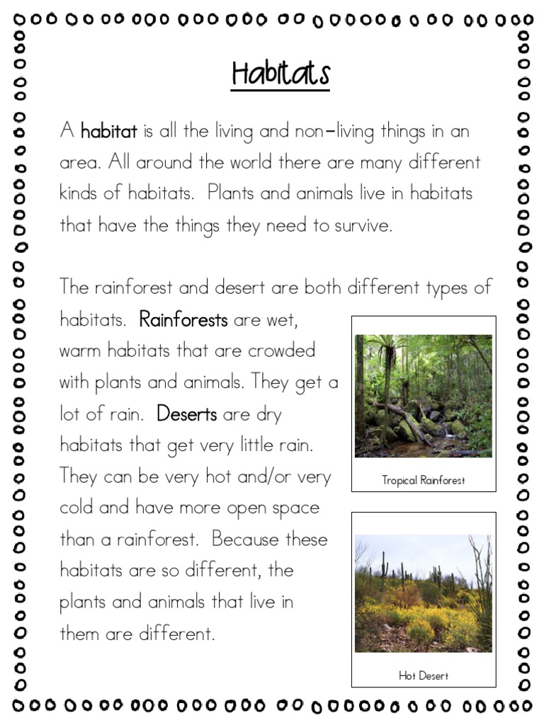 habitat comparar pdf desert habitat