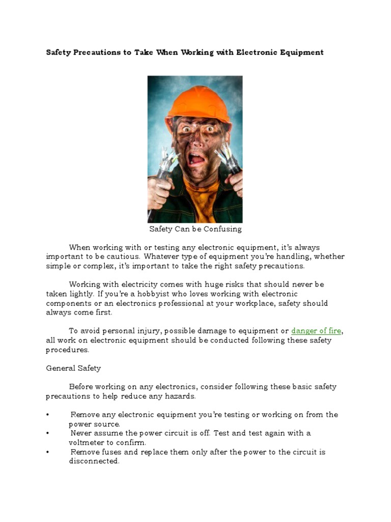 Comprehensive Guidelines for Ensuring Safety When Working with