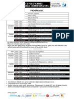 Campionato Mondiale Ciclocross 2021 - Programma