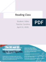 Reading Class: Student: Fábio Teacher Carolina April 22, 2020