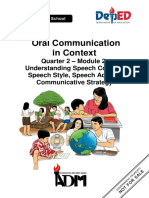 Understanding Speech Context, Style, Act and Strategy