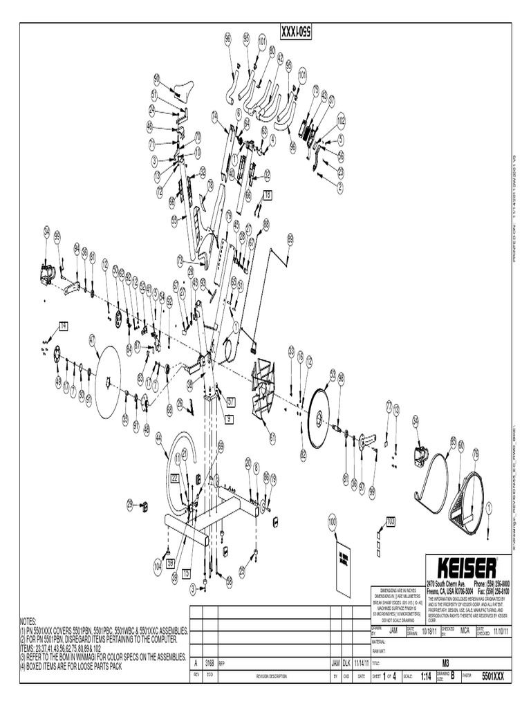 keiser m3 parts canada