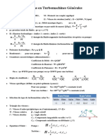 Notations en Turbomachines Generales