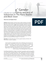 (Arora, N., & Resch, S.) Undoing Gender, Nexus of Complicity and Acts of Subversion in The Piano Teacher and BlackSwan