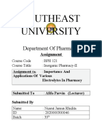 Importance and Applications of Various Electrolytes in Pharmacy