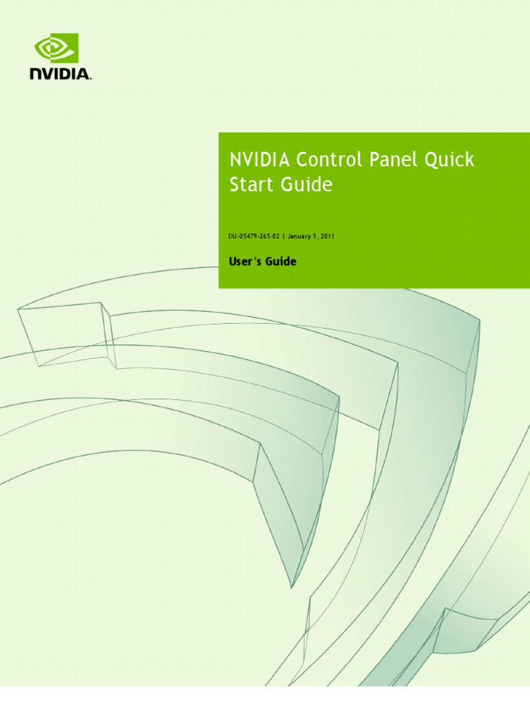 NVIDIA Control Panel User's Guide 266.58 | PDF | Microsoft Windows ...