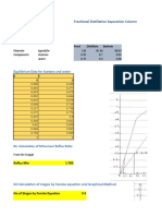 Fractional Distillation Separation Column: Equilibrium Data For Acetone and Water