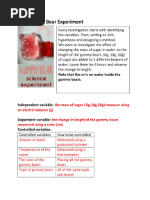 The Gummy Bear Experiment Answer