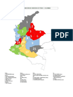 Mapa de Distribución de Energía Eléctrica Colombia