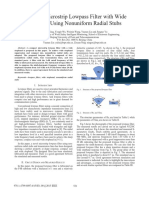 Compact Microstrip Lowpass Filter With Wide Stopband Using Nonuniform Radial Stubs