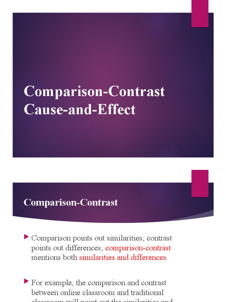 Comparison-Contrast and Cause-And-Effect | PDF | Causality | Essays