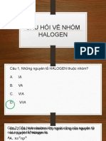 Câu Hỏi Về Nhóm Halogen