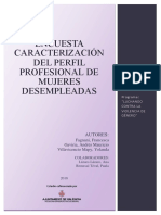 Encuesta Caracterización Del Perfil Profesional de Mujeres Desempleadas