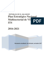 Plan Estratégico Nacional Multisectorial de VIH e ITS, 2016-2021. San Salvador.