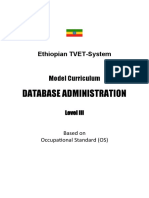 Data base Administration Level III