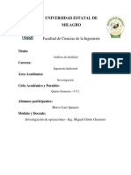 Investigacion de Operaciones Analisis Dualidad