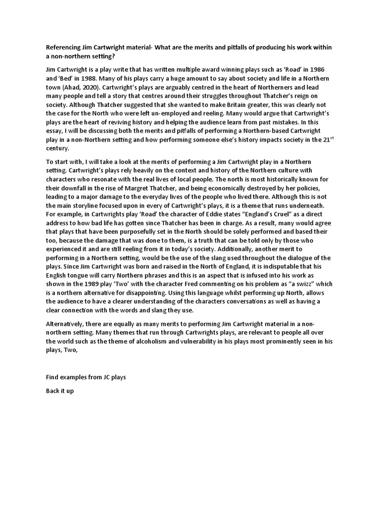 Jim Cartwright 1 PDF