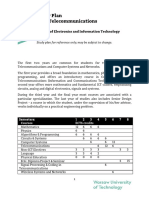 Study Plan B.Sc. Telecommunications: Faculty of Electronics and Information Technology