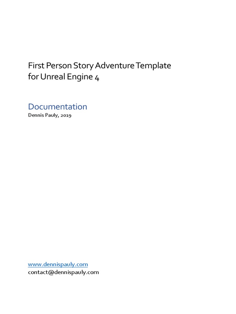 UEFirstPersonStoryAdventureTemplate Documentation | PDF | Computer ...