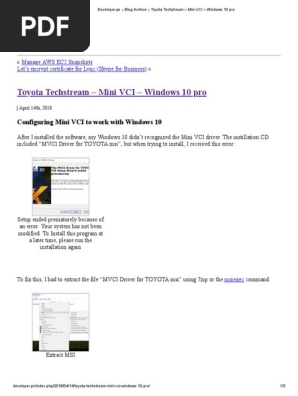 Mvci Driver Windows 10
