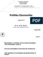 Ligjerata Politika Ekonomike - Java 9 (16.04.2020)