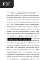 Acta Constitutiva Del Consejo Campesino