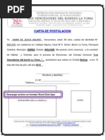 FORMATO MODELO EJEMPLO CARTA DE RESIDENCIA DEL BARRIO LA TOMA