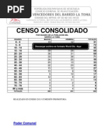 Consejo Comunal Censo Consolidado