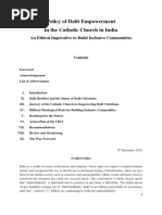 Policy of Dalit Empowerment in The Catholic Church in India: An Ethical Imperative To Build Inclusive Communities