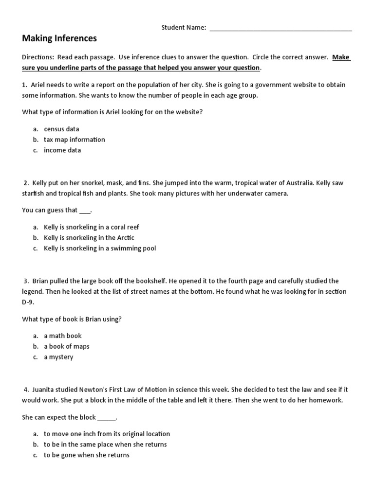 Making Inference 3 (Grade 6) | PDF