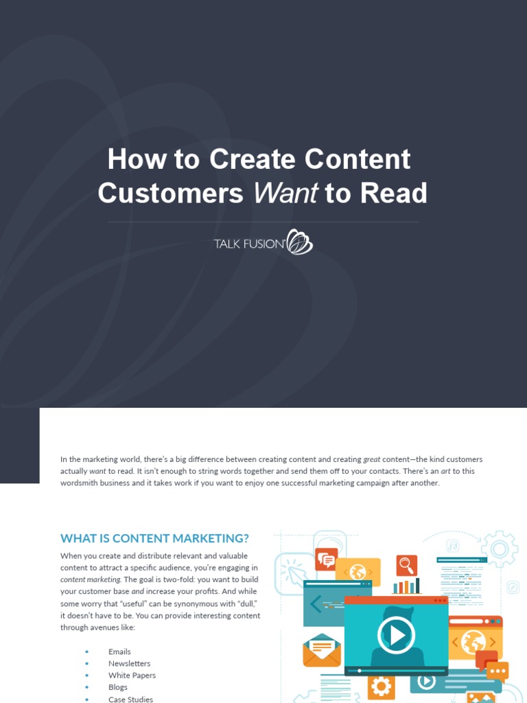 How To Create Content Customers Want To Read | PDF