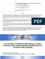 Case Studies of An Effective Methodology To Collect Formation Water To Meet Regulatory Requirements For Formation Water Sampling