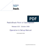 Radioshack Point of Sale System: Release 6.00 - October 2006