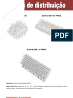 Blocos de distribuição e proteção de telecomunicações