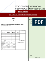 the structure of the passive voice present and its use