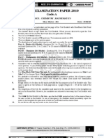 Aieee Examination Paper 2010: Code-A