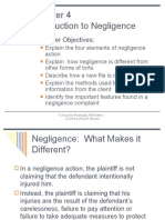 Introduction To Negligence: Chapter Objectives