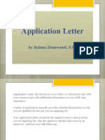 Application Letter: by Rahma Donawanti, S.PD