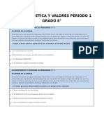 PRUEBA DE ETICA Y VALORES PERIODO 1 GRADO 8 - PDF Free Download