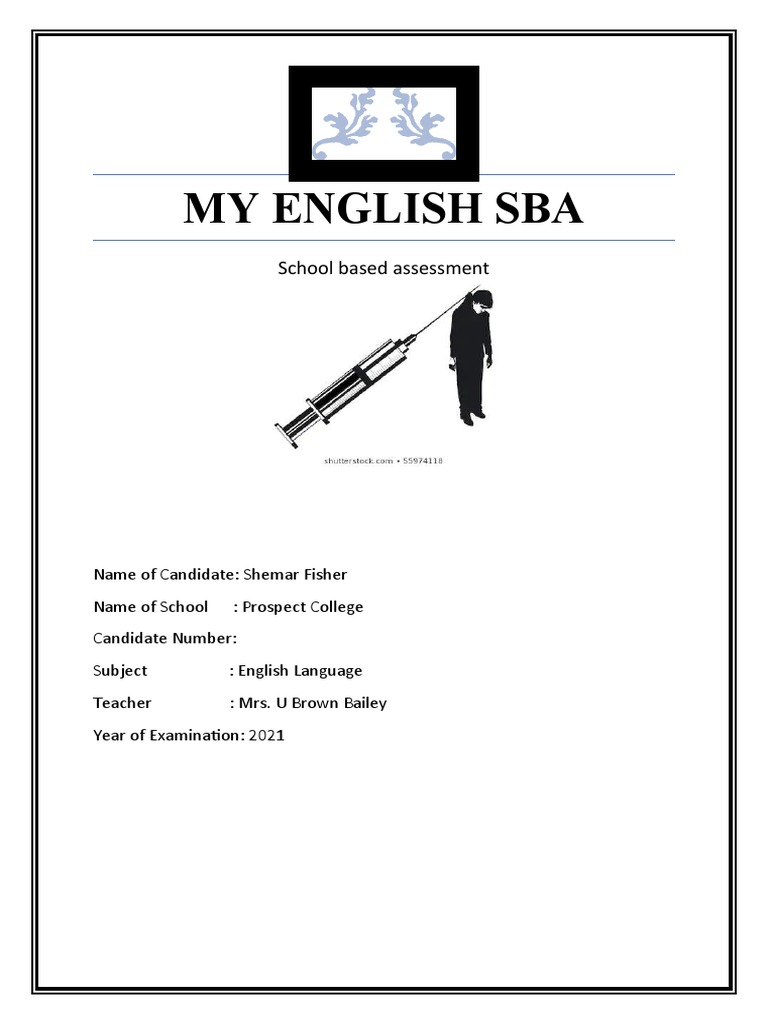 My English Sba PDF Adolescence Drug Rehabilitation