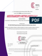 ASEGURAMIENTO METROLOGICO Certificado Acreditación - LC-045