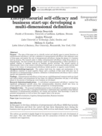 Entrepreneurial_self-Efficacy and Business Start-up