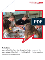 2018 Materialien Zum Selbststaendigen Standardorientierte Lernen in Der Gymnasialen Oberstufe Englisch Text Production