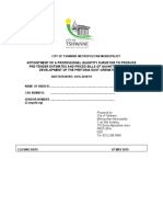 Appointment of A Professional Quantity Surveyor To Produce Pre-Tender Estimates and Priced Bills of Quantities For The Development of The Pretoria East Crematorium