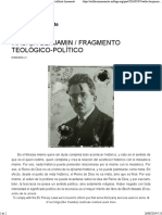 Walter Benjamin fragmento teológico-político