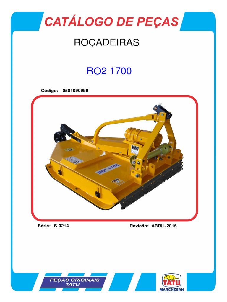 Catálogo Roçadeira Tatu RO2 1700 | PDF
