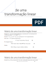 Matriz de uma transformação linear