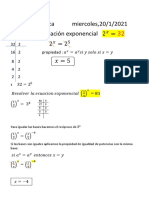 Ecuacion Exponencial 6to