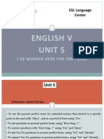 English V Unit 5: ESL Language Center